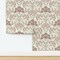 Monochromatic Rustic Floral Boho Botanical Earth Tone Farmhouse Primitive Brown Cottagecore Prairie Homestead Custom Pre-pasted Wallpaper by Spoonflower Pre-Pasted Wallpaper 2FT Wide